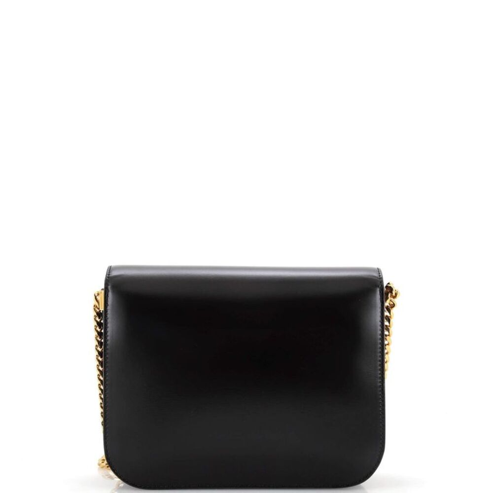 Celine Triomphe Shoulder Bag Smooth Calfskin Medium Black - Picture 3 of 6